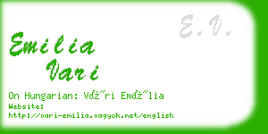 emilia vari business card